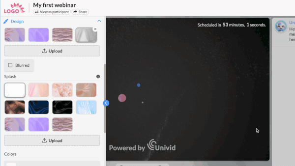 Webinarfunktion live på Univids webinarplattform