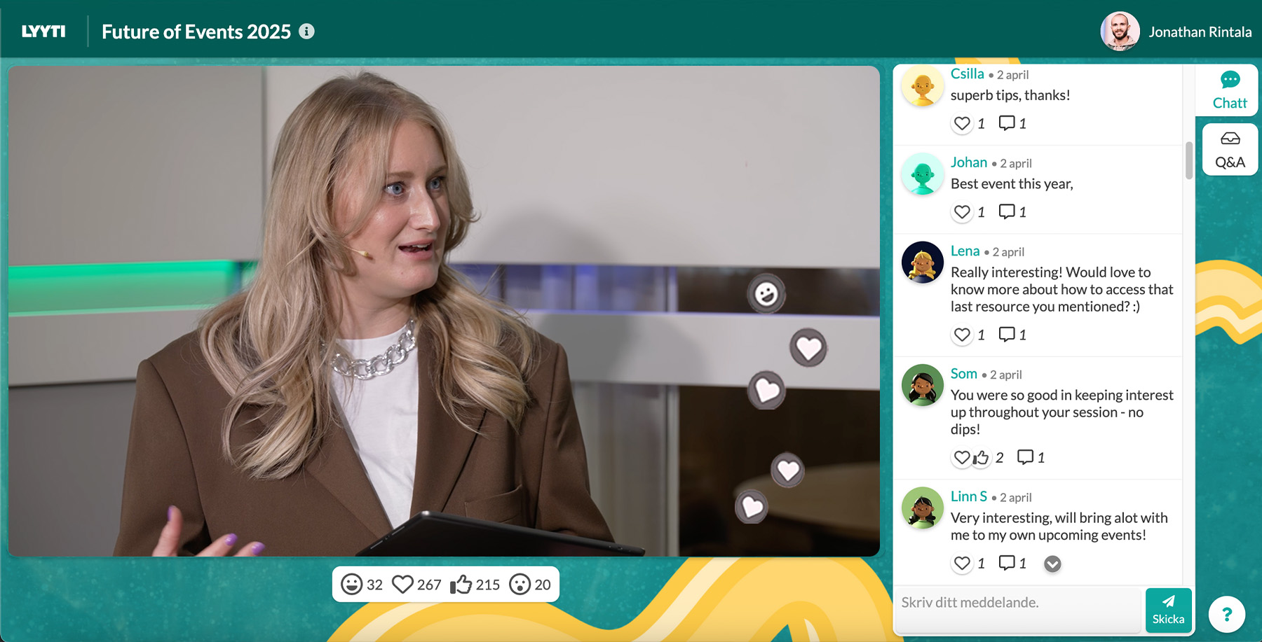 Handle your registrations, follow-ups, and interactive live webinars all in the same place - with Lyyti x Univid. The leading event management software - that also natively integrates to Univid:s platform for live webinars.
