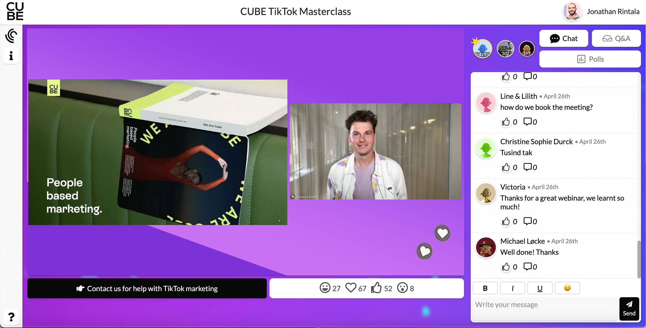 Cube - Webinar TikTok Masterclass