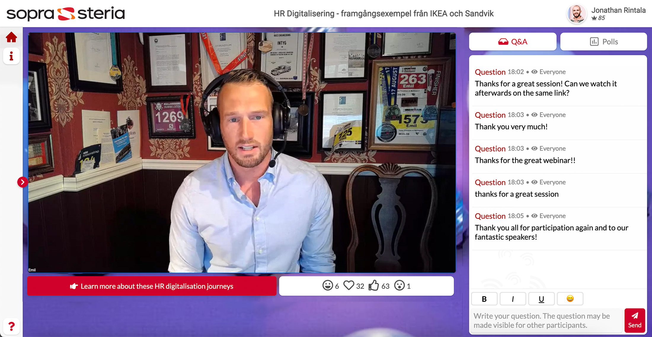 Sopra Steria - Breakfast webinar on HR Digitalisation